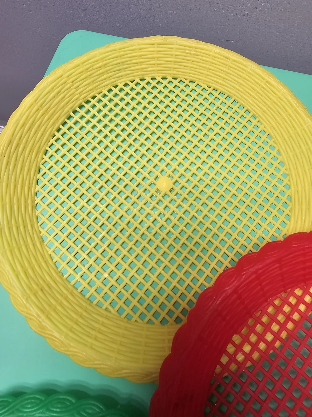 Vintage Plastic Picnic Plate Holders
